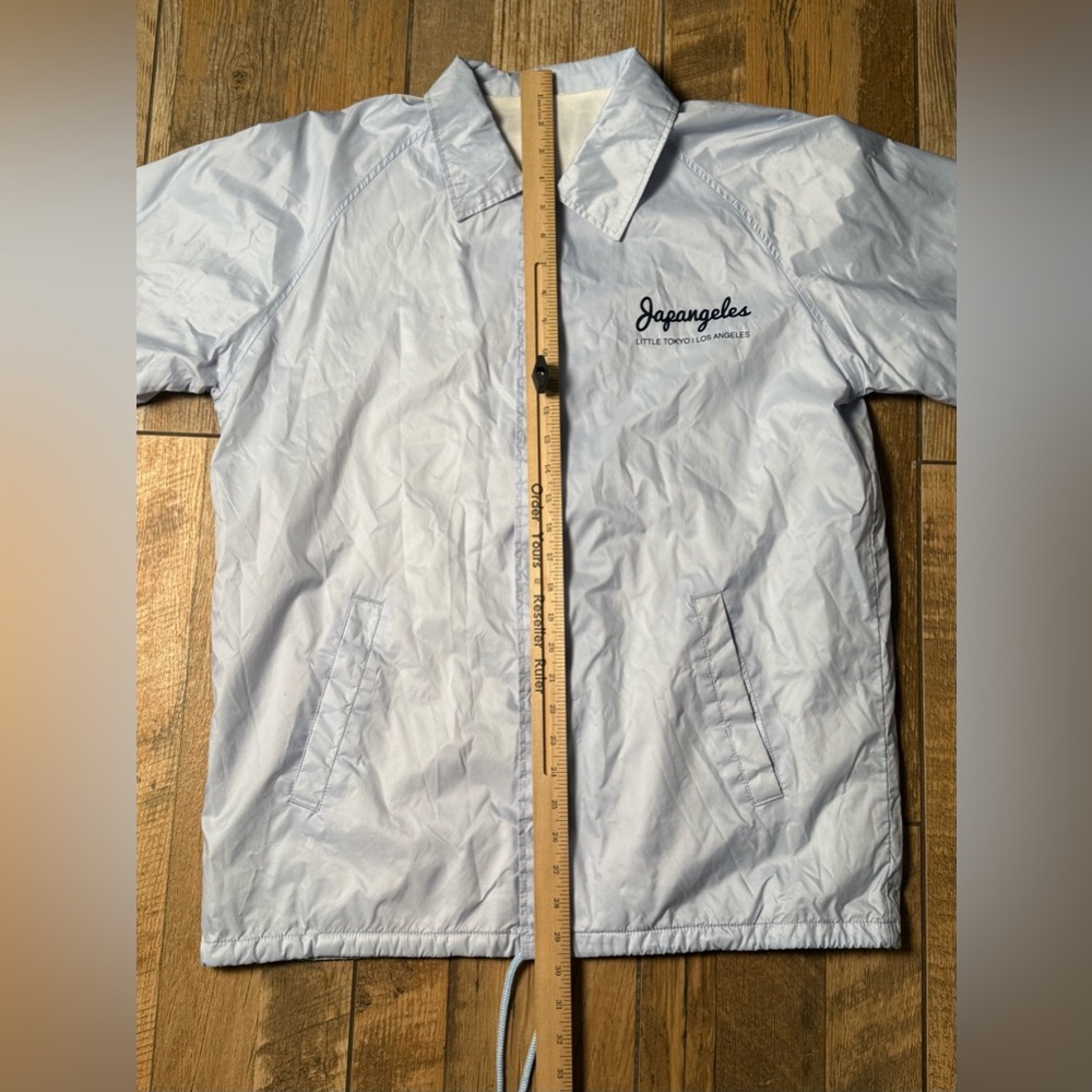 Japangeles Little Tokyo Los Angeles Blue Nylon Windbreaker Jacket Men's MEDIUM - Picture 7 of 14